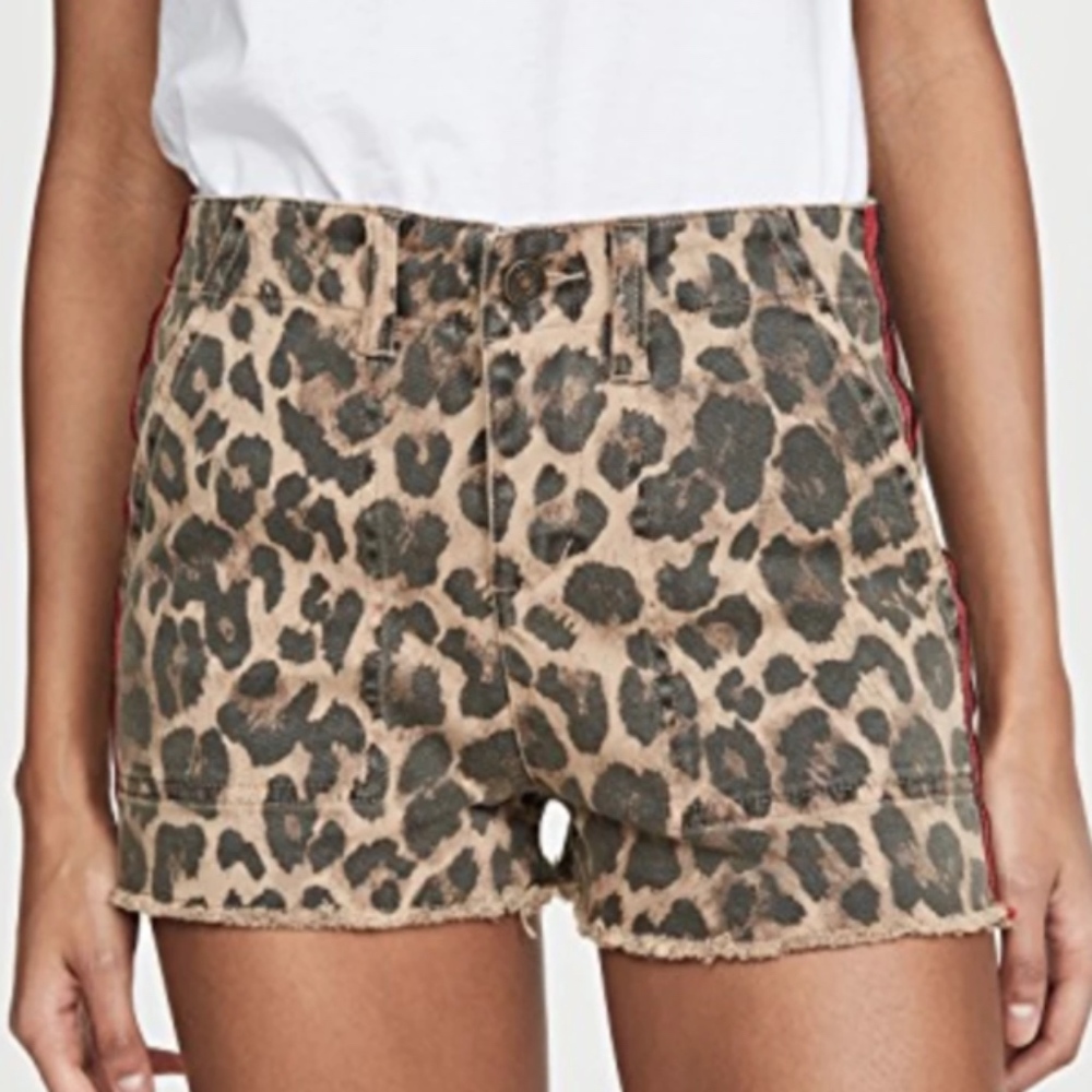 NEW Pam and Gela Leopard Lace Up Short